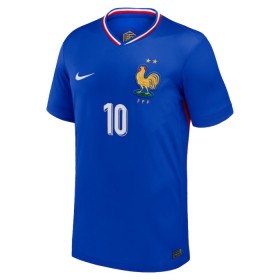 Fotbalové dres Francie Mbappé 10 Domácí ME 2024 Krátký Rukáv